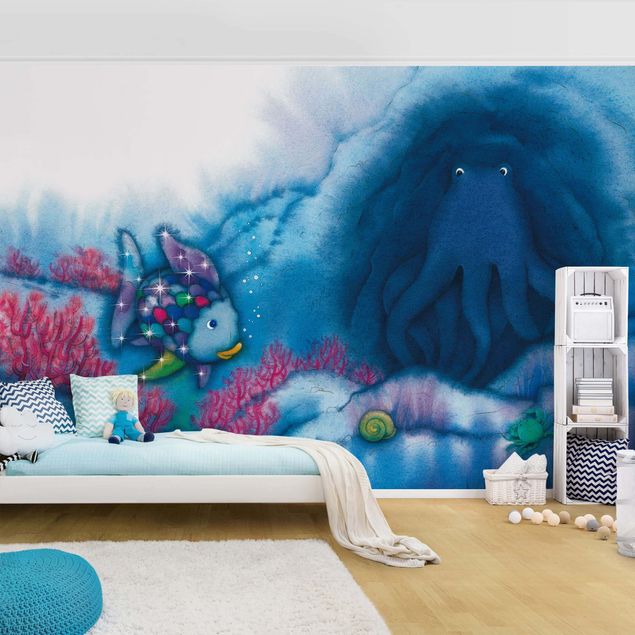 Modern wallpaper designs The Rainbow Fish - Squid In The Cave