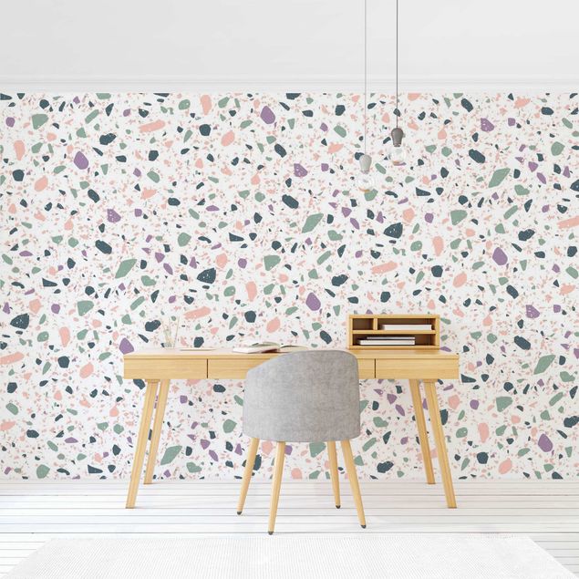 Contemporary wallpaper Detailed Terazzo Pattern Agrigento