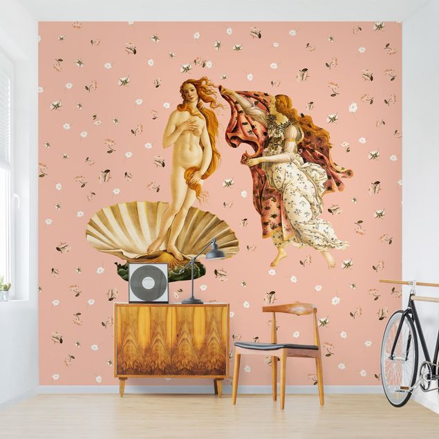 Contemporary wallpaper The Venus By Botticelli On Pink
