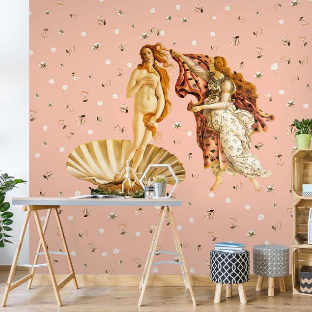 Pink aesthetic wallpaper The Venus By Botticelli On Pink