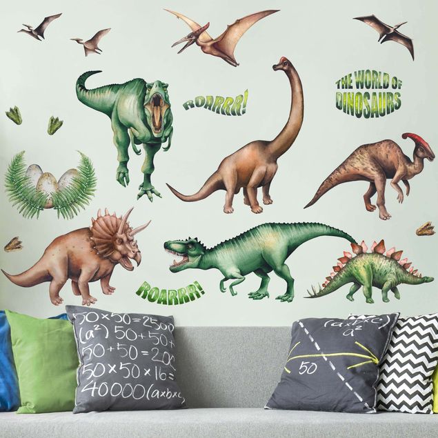 Dino wall stickers The world of dinosaurs