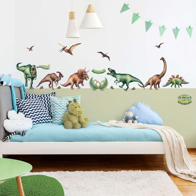 Animal print wall stickers The world of dinosaurs