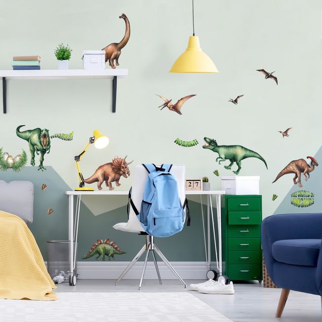 Wall decal The world of dinosaurs