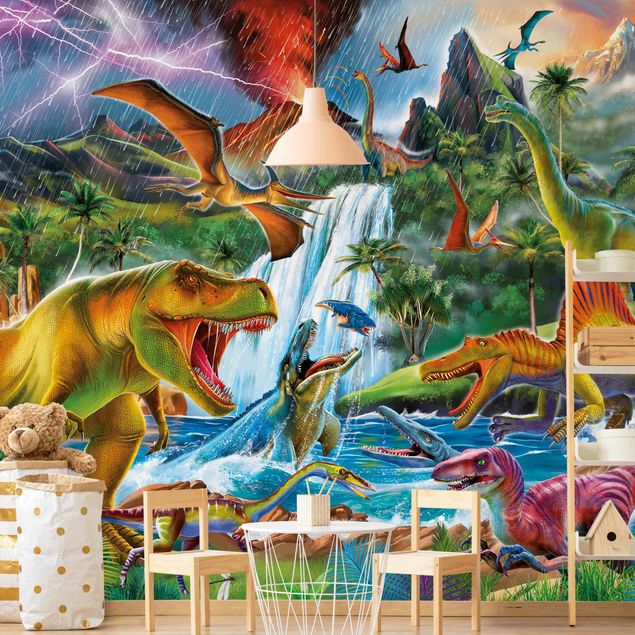 Wallpapers animals Dinosaurs In A Prehistoric Storm