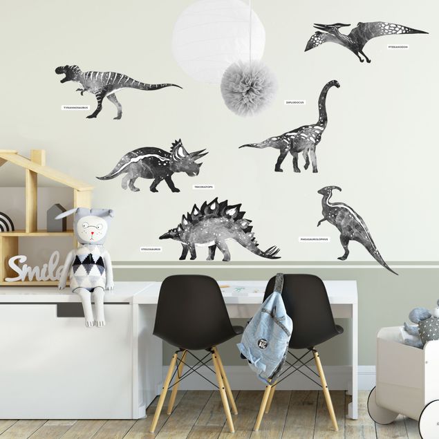 Animal wall decals Dinosaur silhouette