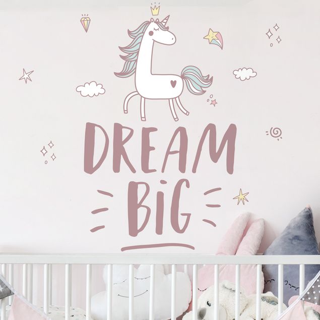 Nursery decoration Dream Big Unicorn