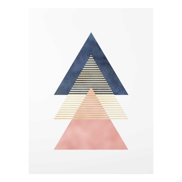 Prints blue Three Triangles