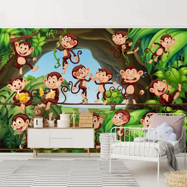 Self adhesive wallpapers Jungle Monkeys