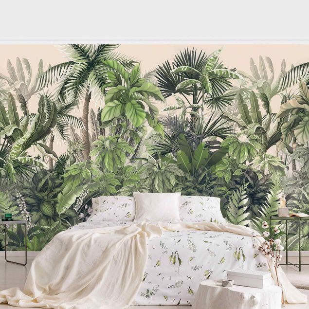 Wallpapers modern Jungle Plants In Green