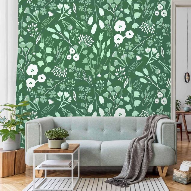Wallpapers flower Fragrant Field Of Flowers In Green