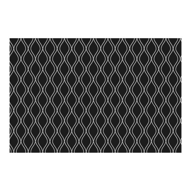 Gray wallpaper Dark Retro Pattern With Grey Waves