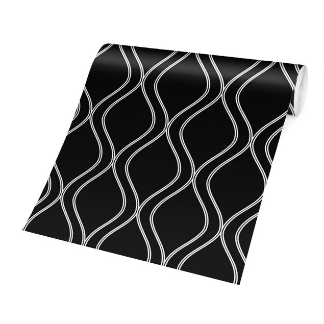 Wallpapers patterns Dark Retro Pattern With Grey Waves