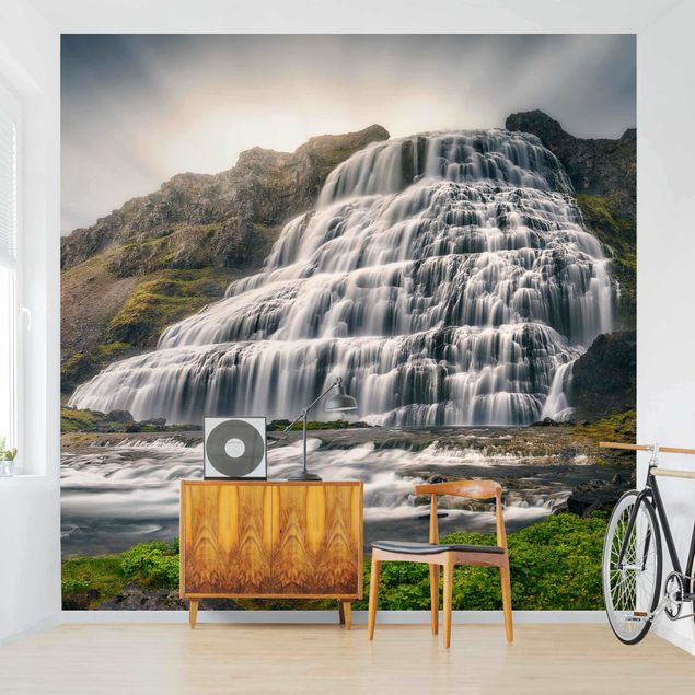 Modern wallpaper designs Dynjandi Waterfall