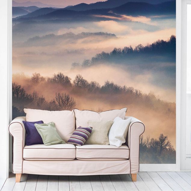 Modern wallpaper designs Fog At Sunset