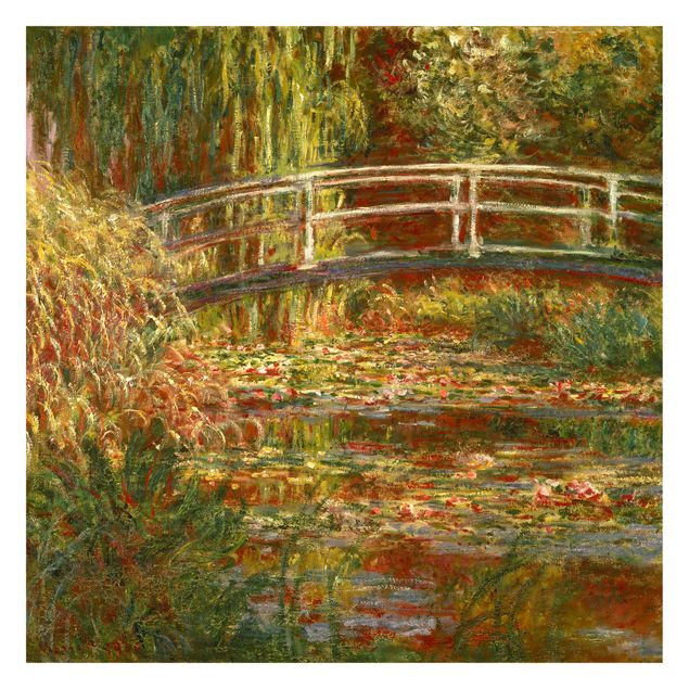 Wallpapers forest Claude Monet - Waterlily Pond And Japanese Bridge (Harmony In Pink)
