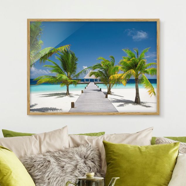 Framed beach wall art Catwalk To Paradise