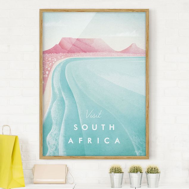 Framed beach prints Travel Poster - South Africa