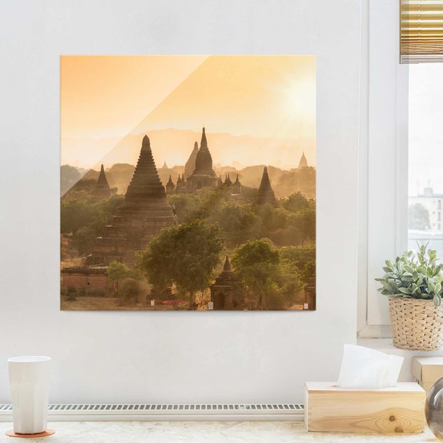 Kitchen Sun Setting Over Bagan