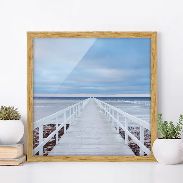 Framed beach prints Bridge In Sweden