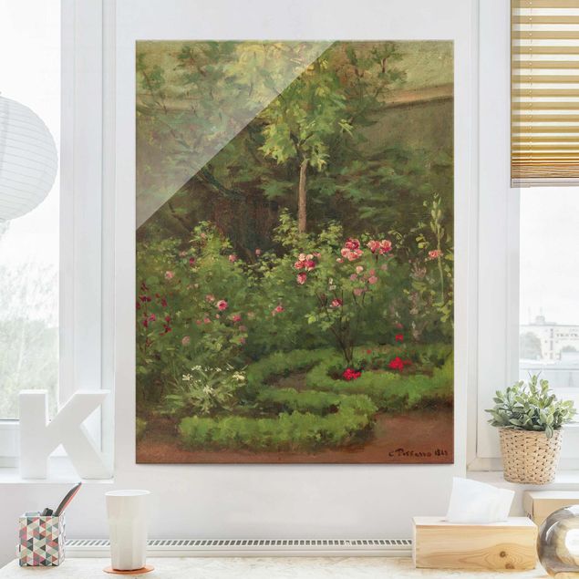 Prints trees Camille Pissarro - A Rose Garden
