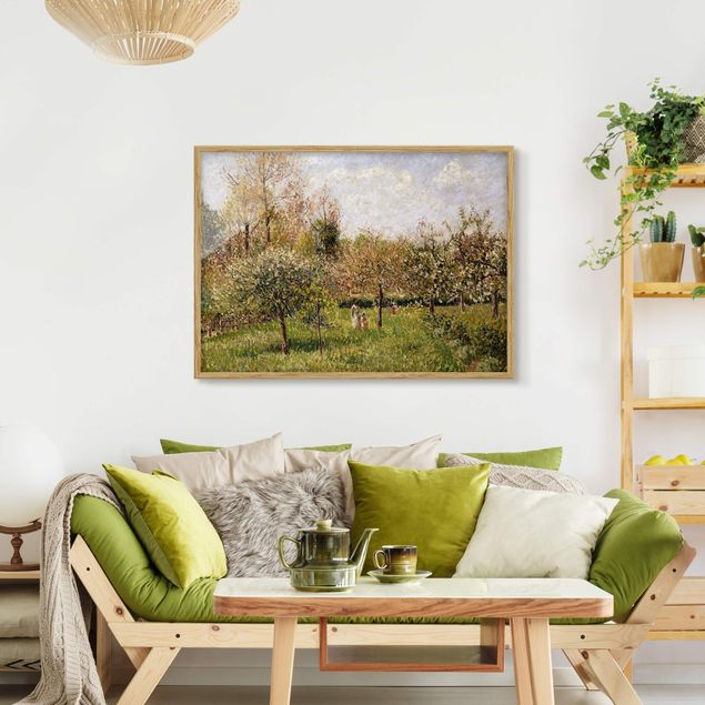 Paintings of impressionism Camille Pissarro - Spring In Eragny