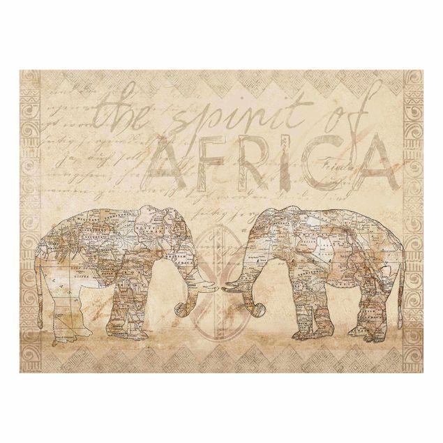 Canvas art Vintage Collage - Spirit Of Africa