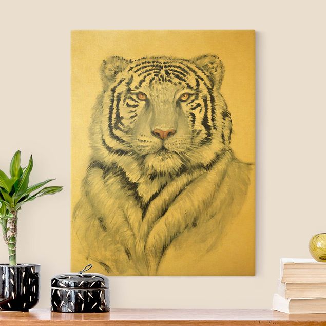 Prints animals Portrait White Tiger II