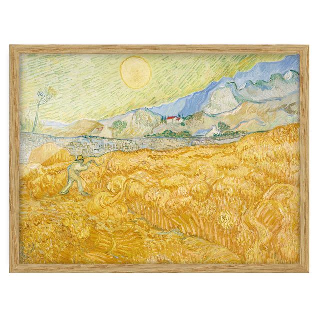 Art style post impressionism Vincent Van Gogh - The Harvest, The Grain Field