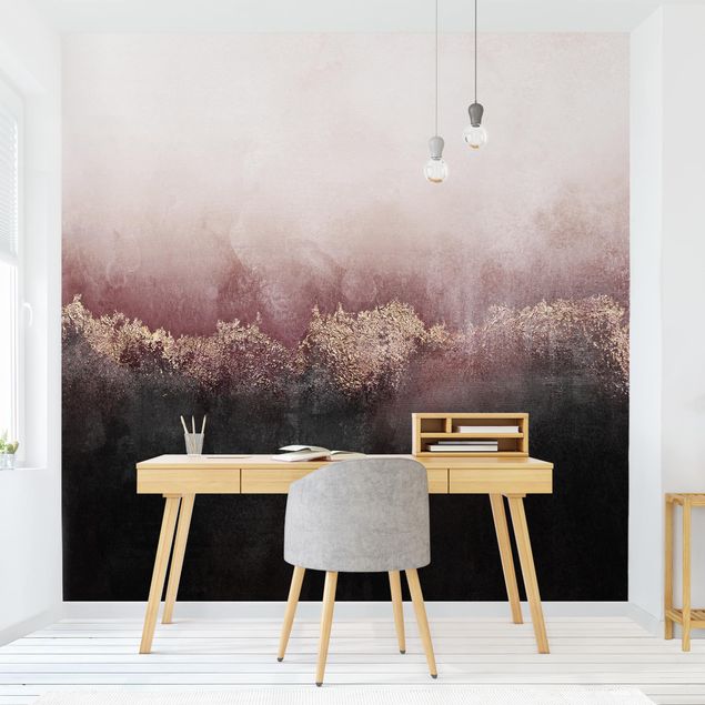 Modern wallpaper designs Golden Dawn Pink