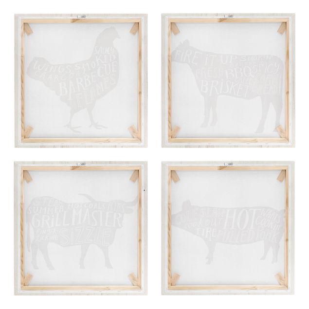 Canvas prints Farm BBQ Set I