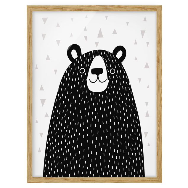 Nursery wall art Zoo With Patterns - Bear