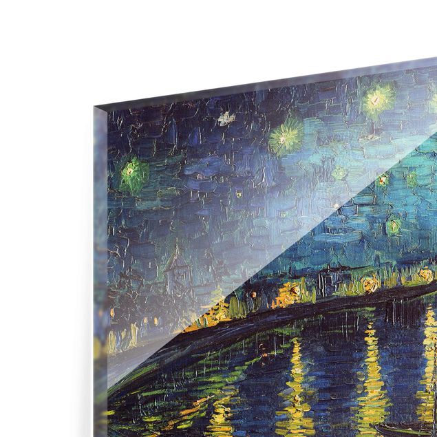 Glass prints architecture and skylines Vincent Van Gogh - Starry Night Over The Rhone