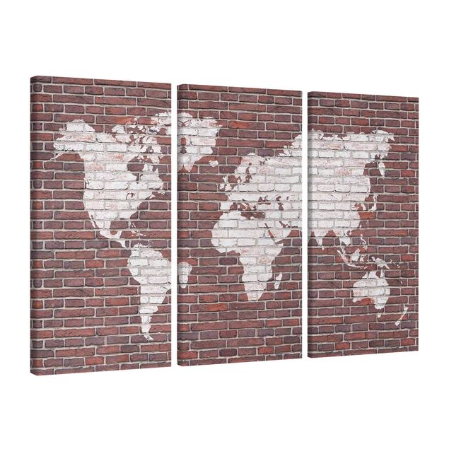Prints maps Brick World Map