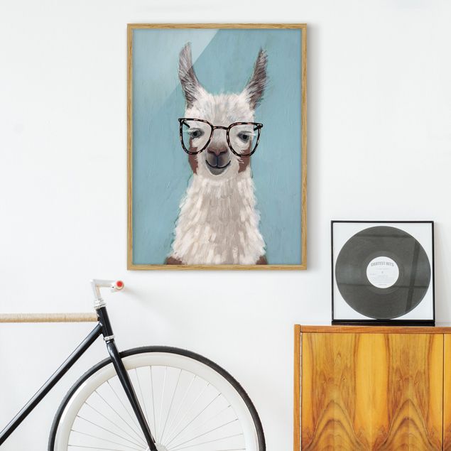 Prints animals Lama With Glasses II