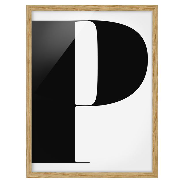Modern art prints Antiqua Letter P