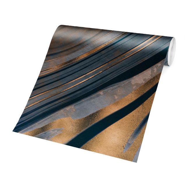 Adhesive wallpaper Gemstone Saphire And Copper