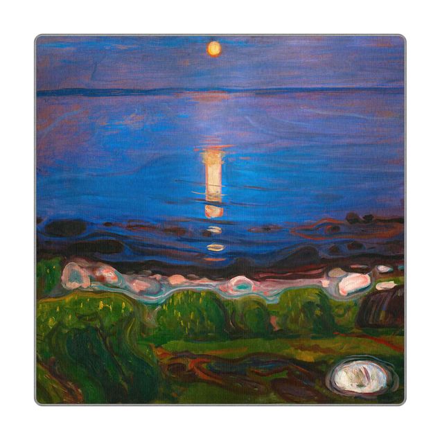 nature inspired rugs Edvard Munch - Summer Night By The Beach