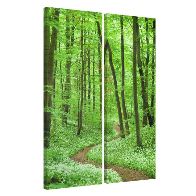 Trees on canvas Romantic Forest Track