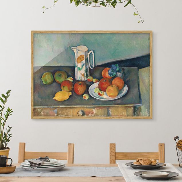 Impressionist art Paul Cézanne - Still Life With Milk Jug And Fruit