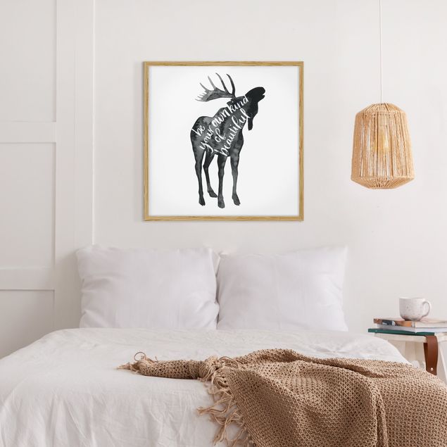 Prints quotes Animals With Wisdom - Elk