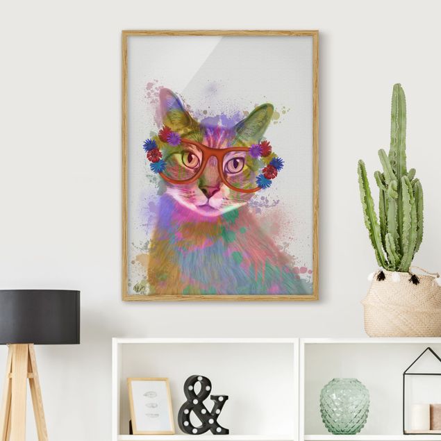 Cat prints Rainbow Splash Cat