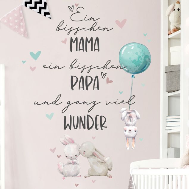 Wall decals quotes A bit of mom a bit of dad