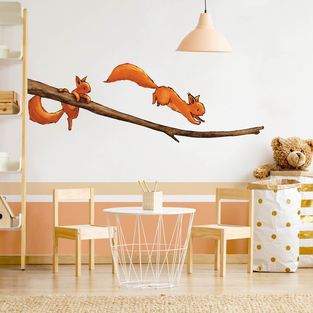 Animal print wall stickers Single sublind on the branch
