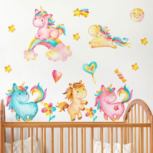 Nursery decoration Unicorn watercolor nursery set