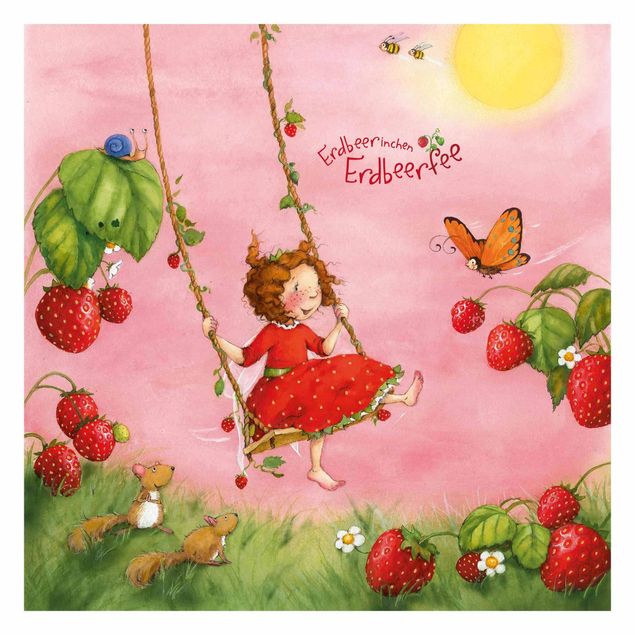 Self adhesive wallpapers Little Strawberry Strawberry Fairy - Tree Swing