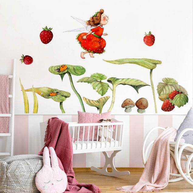 Tinkerbell wall stickers Strawberries strawberry fairy - leaves and strawberries