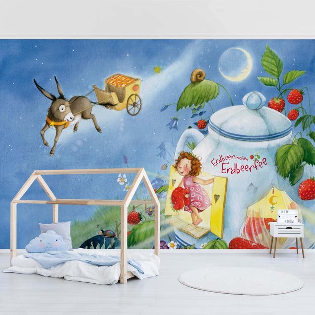 Blue aesthetic wallpaper Little Strawberry Strawberry Fairy - Donkey Casimir