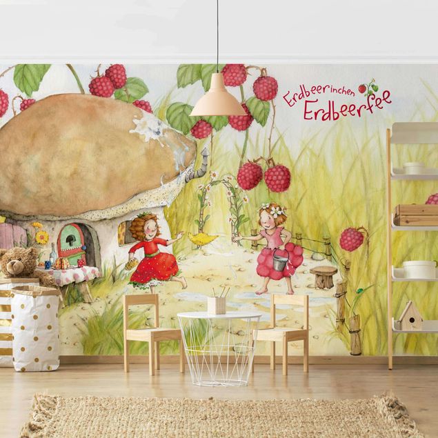 Modern wallpaper designs Little Strawberry Strawberry Fairy - Under The Raspberry Bush