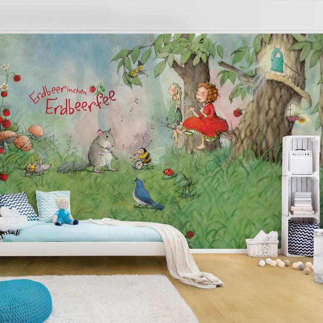 Contemporary wallpaper Little Strawberry Strawberry Fairy - Making Music Together