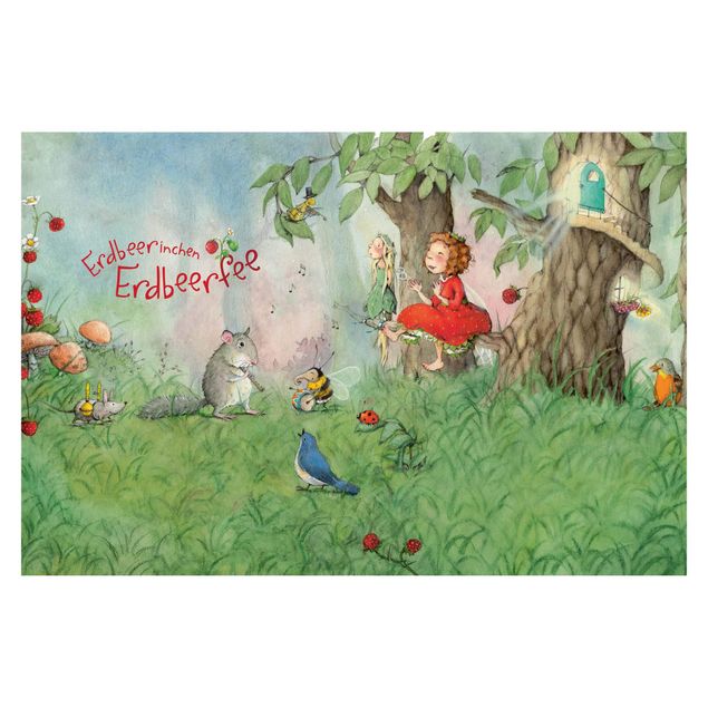 Peel and stick wallpaper Little Strawberry Strawberry Fairy - Making Music Together